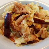 焼肉のたれ＆豆板醤で　豚バラとたっぷり野菜のソテー